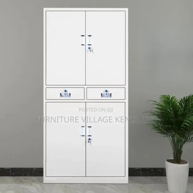 Office Cabinet:4-Door Lockable Metal Office Storage Solution
