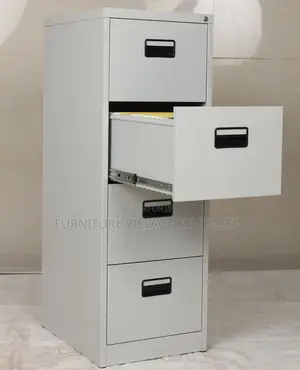 Cabinets:Four-Drawer Steel Office Organizer Cabinet Unit