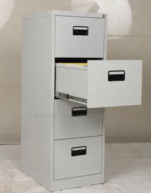 Cabinets:Four-Drawer Steel Office Organizer Cabinet Unit