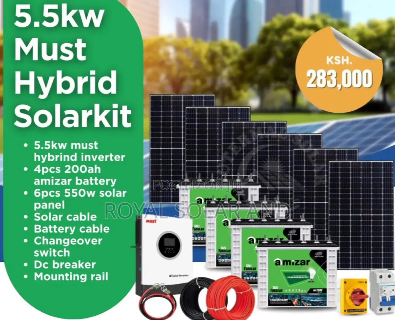 5.5kw Must Hybrid Fullkit MPPT