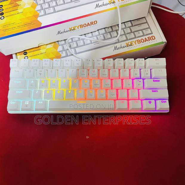 White Perfect Gaming Keyboard - main view