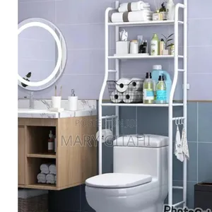 New White Over the Toilet Organizer at 