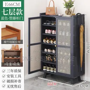 Wooden Bamboo Shoe Rack / Storage Cabinet-Black,Brown,Grey *