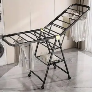 Black Movable Outdoor Drying Rack 1.5m (With Wheels)-
