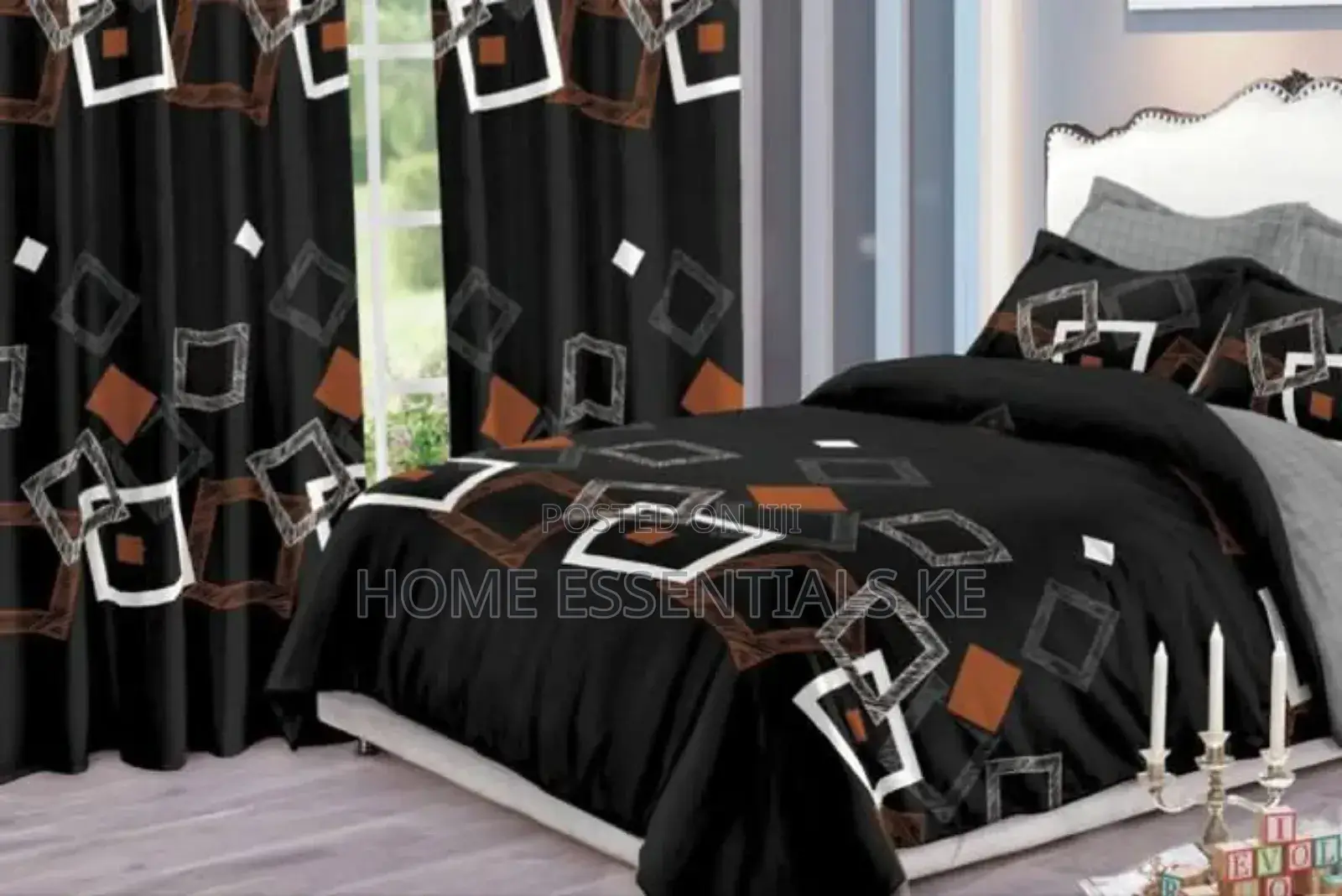 ✓6pcs Set 6*6 Duvet Cover Set With Matching Curtains