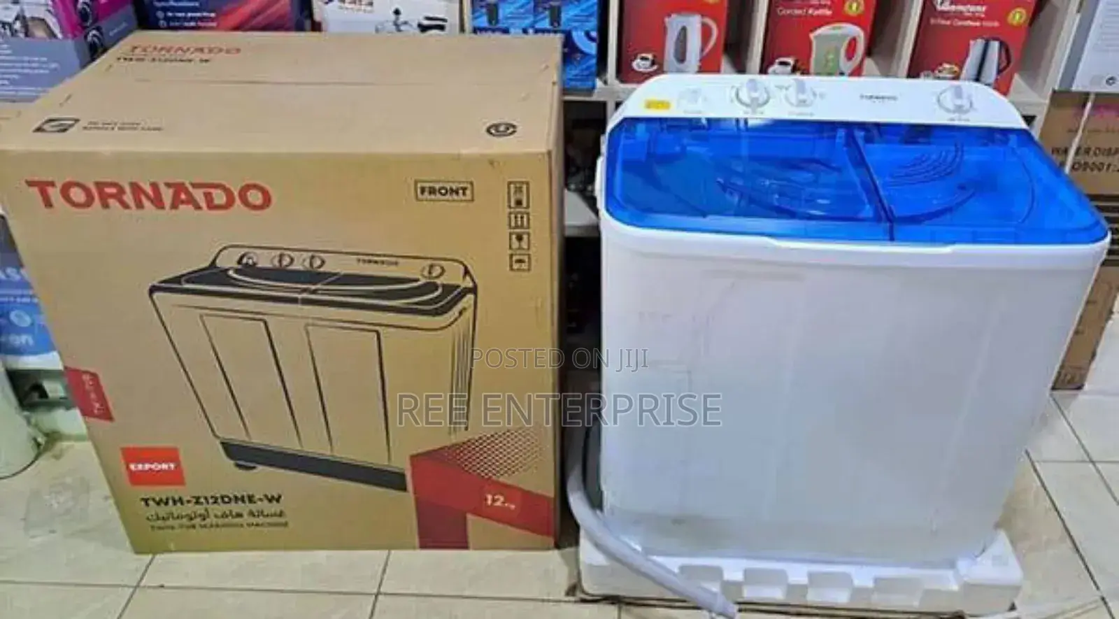 Brand New 
 12kgs Tornado Twin Tub Washing Machine