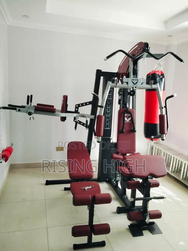 Tactical 4 Multigym With a Punching Bag and Bench. - main view