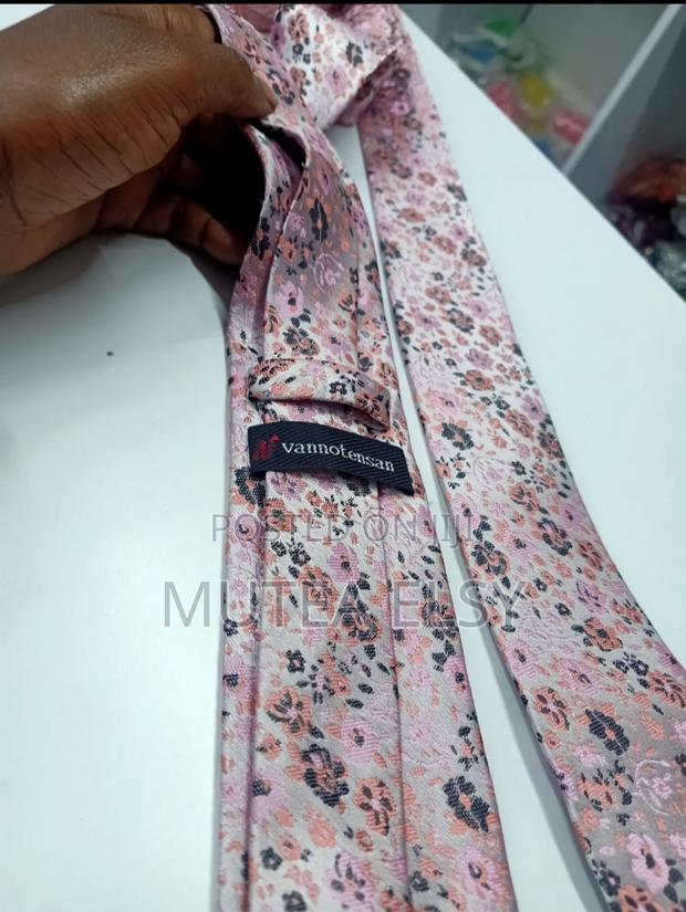 Coral,Peach Black Tea Drop Executive Single Ties - thumbnail 4