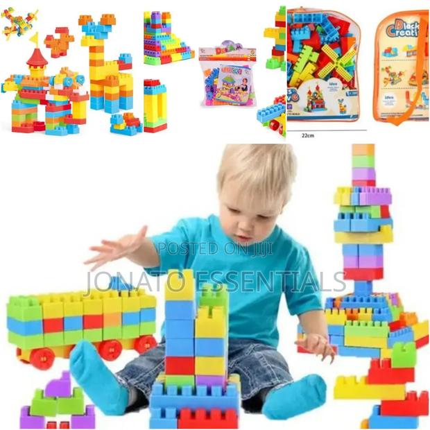 Colorful Jumbo Building Blocks for Toddlers - thumbnail 3
