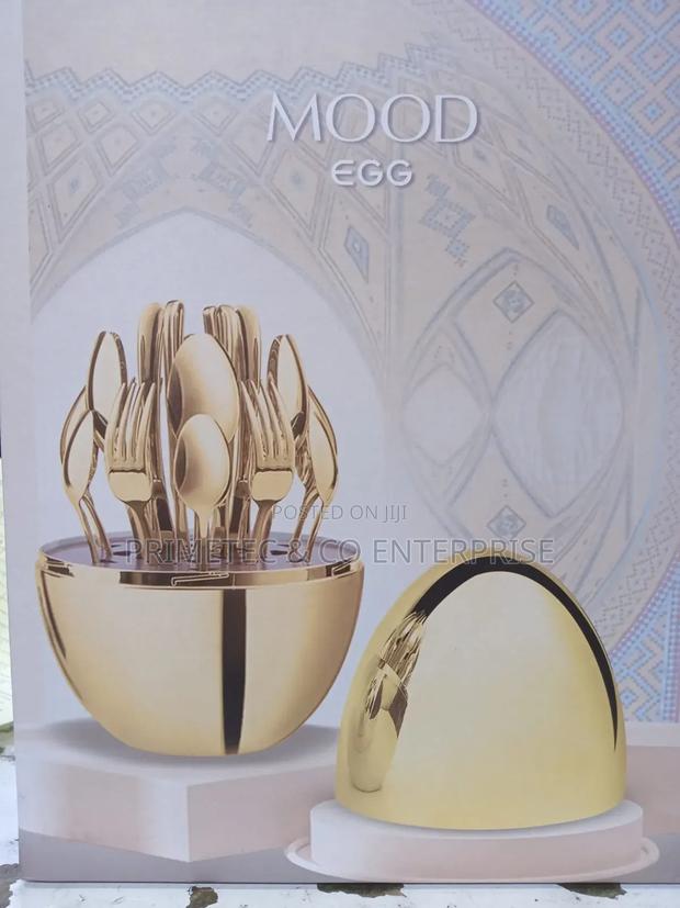 Egg Mood Cutlery 25pcs Set Gold Colour.