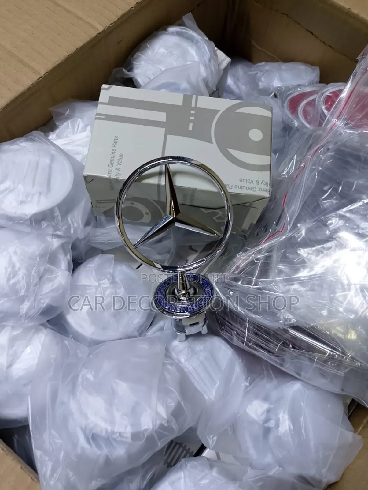 Genuine Mercedes Replacement Blue Writing Bonnet Logo