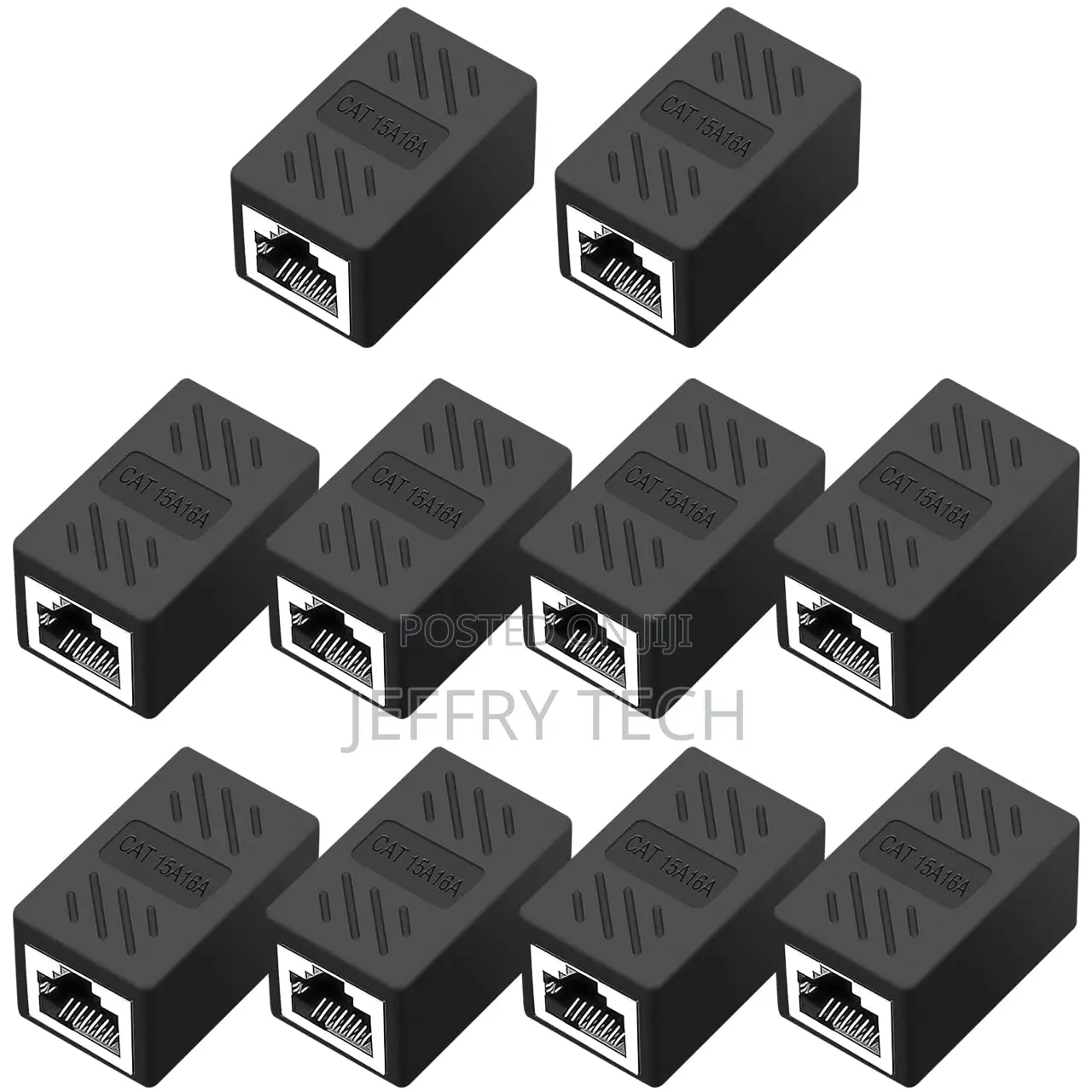Rj45 Cat6 Coupler Ethernet Extender Connector, 10 Pack in Li