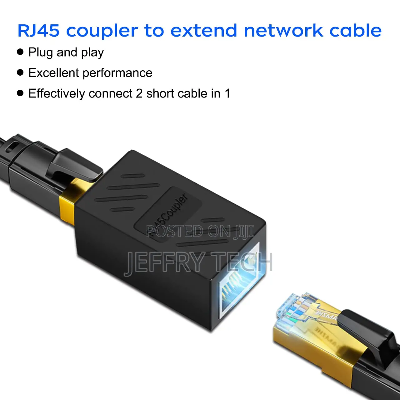 Rj45 Cat6 Coupler Ethernet Extender Connector, 10 Pack in Li