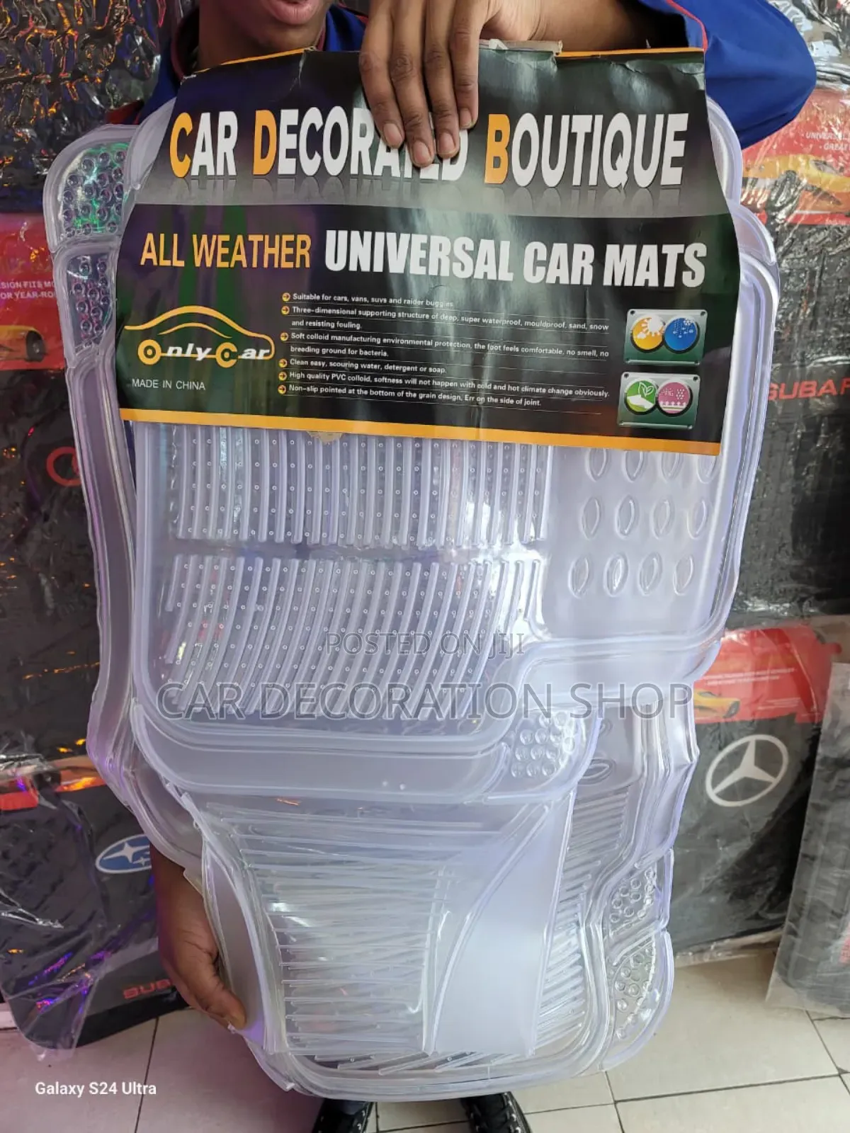 All Weather 3pc Clear Mats With Rear Mat Cojoined