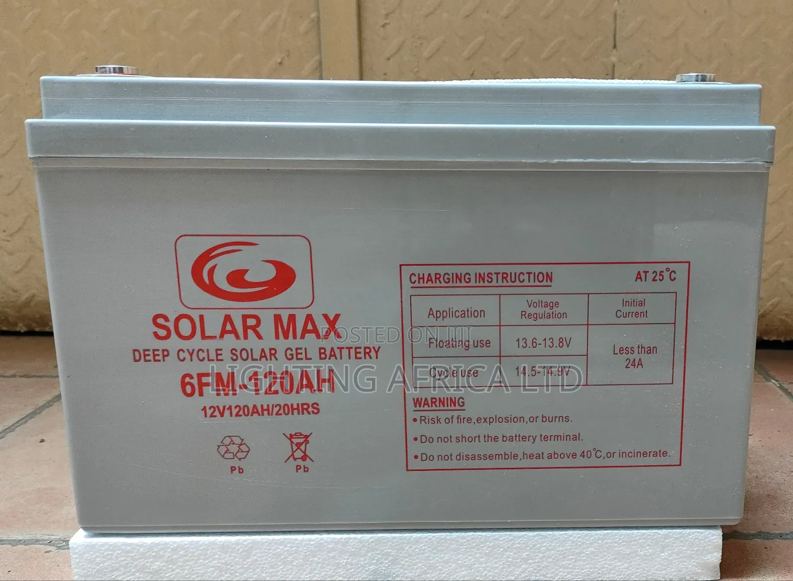 Top Quality 120ah - 12v Heavy Duty Solar Battery for 150w - 200w Solar