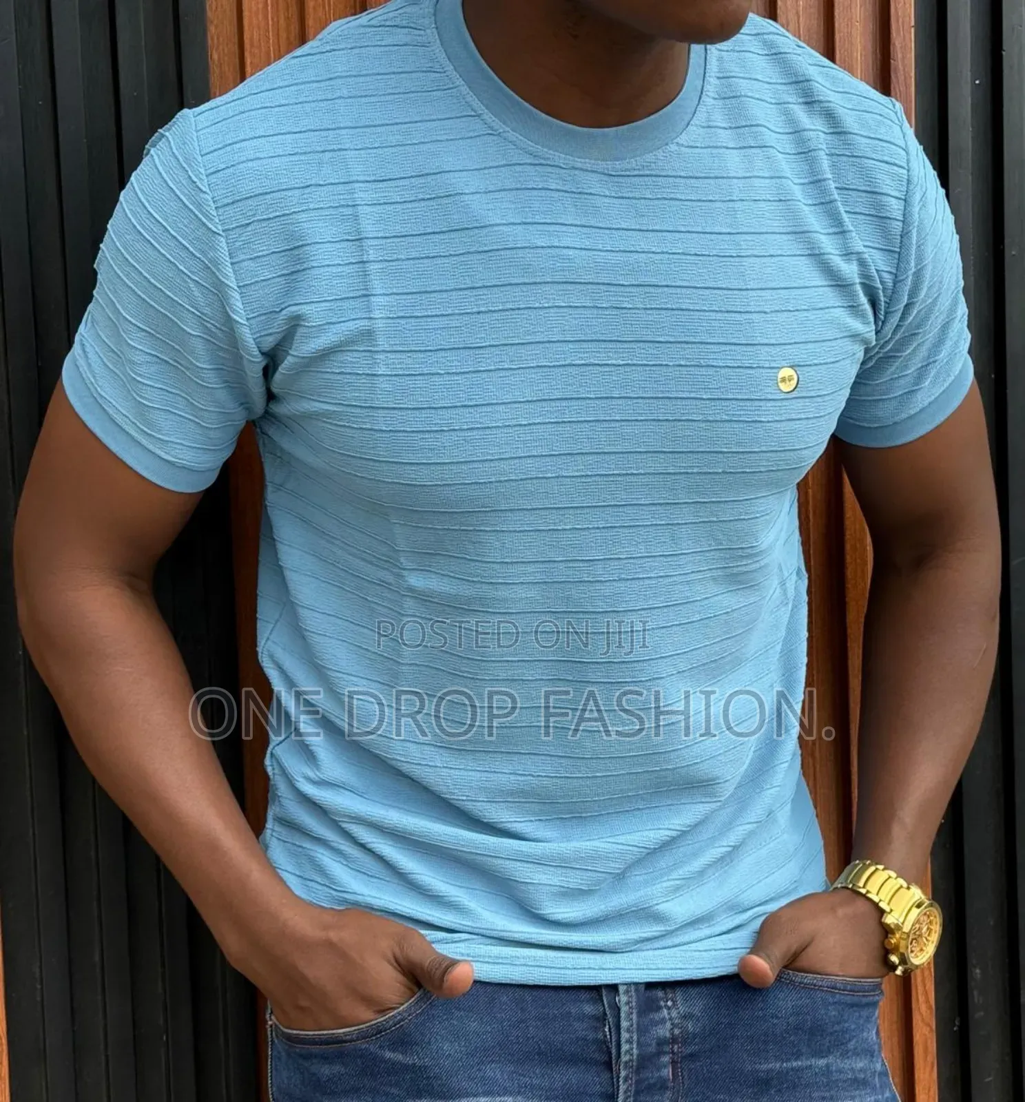 Plain Cotton Men Round Neck Matty