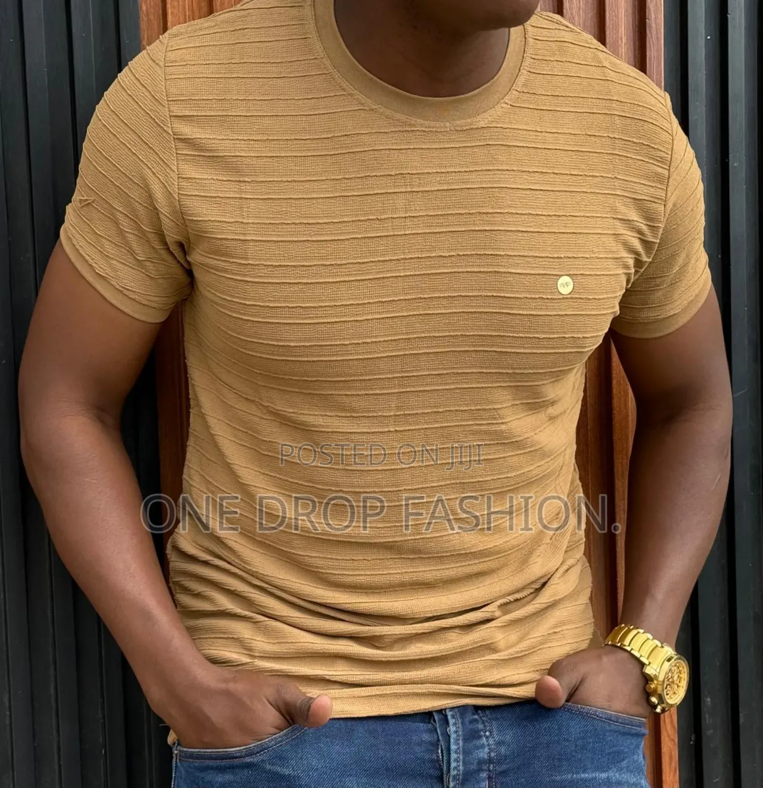 Plain Cotton Men Round Neck Matty