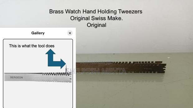 Brass Watch Hand Holding Tweezers (Swiss Make)