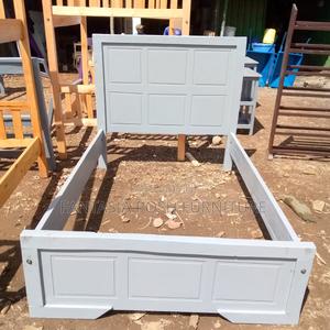 4x6 Modern Grey Wooden Bed - main view
