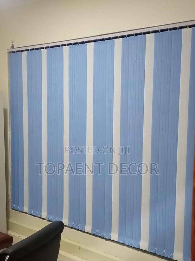 Blue and White Mix Classy Window Curtain Blinders
