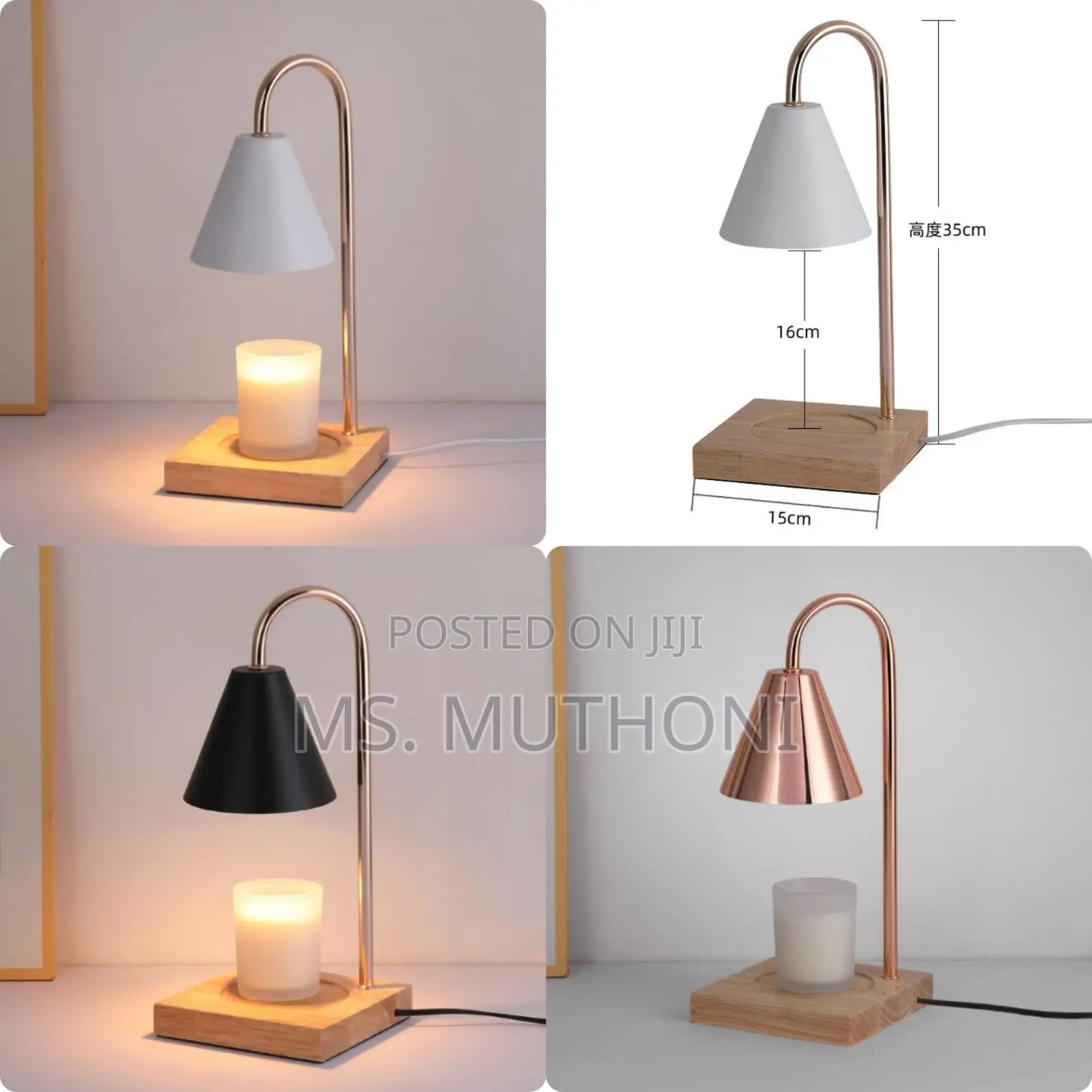 Electric Candle Wamers With Wooden Base*