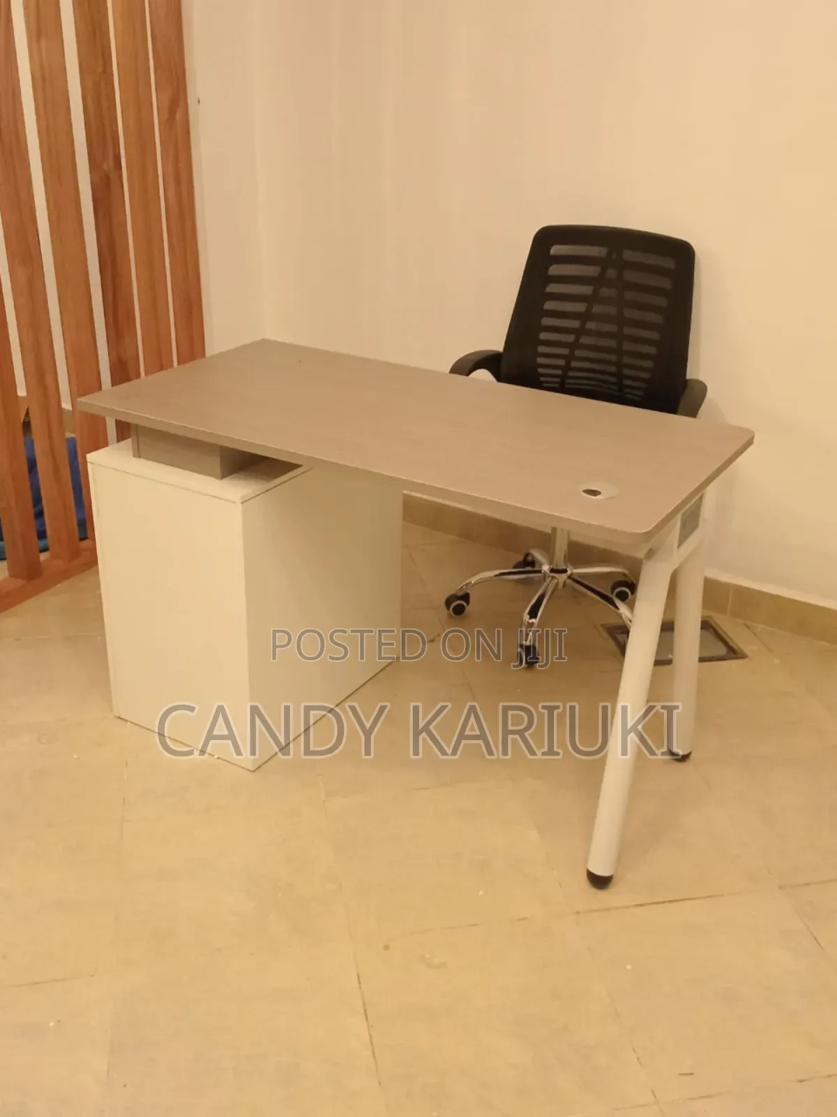 Spacious 1.2m Metallic Legged Desk