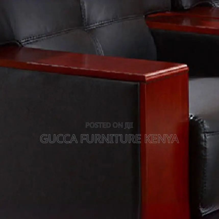 Office Sofa:5-Seater Stylish Timber-Framed Modular Sofa Set