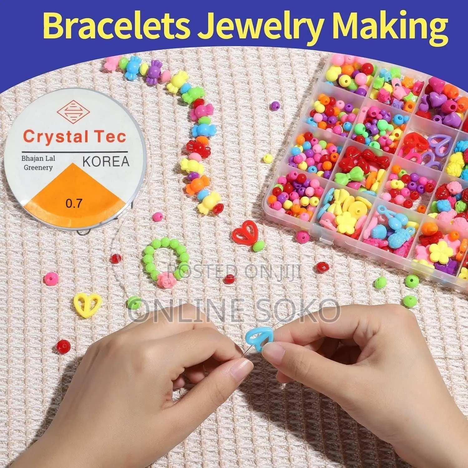 Kids Pre-school Educational Jewelry Making Bead Kit Toy