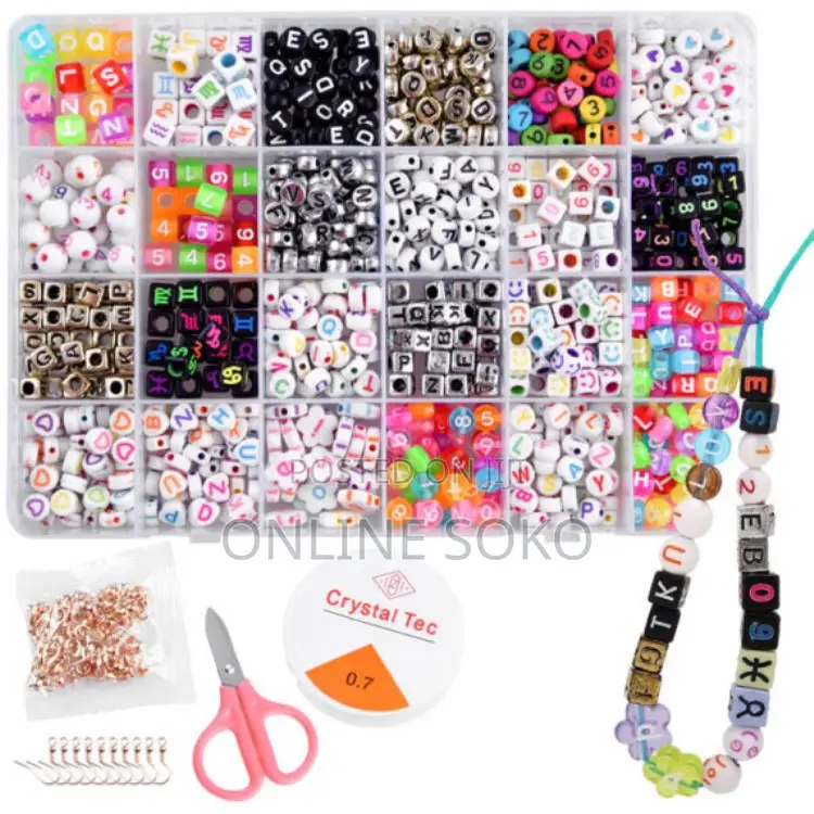 Kids Pre-school Educational Jewelry Making Bead Kit Toy
