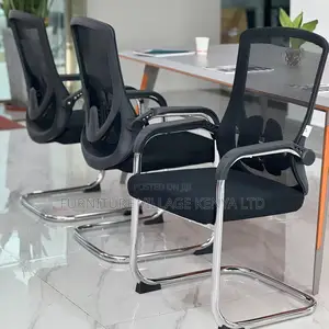 Office Chair: Office Mesh Guest Seating Chair With Bow Frame