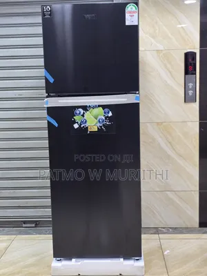 Von 334l Fridge No-Frost Fridge, Double Door, Dark Inox