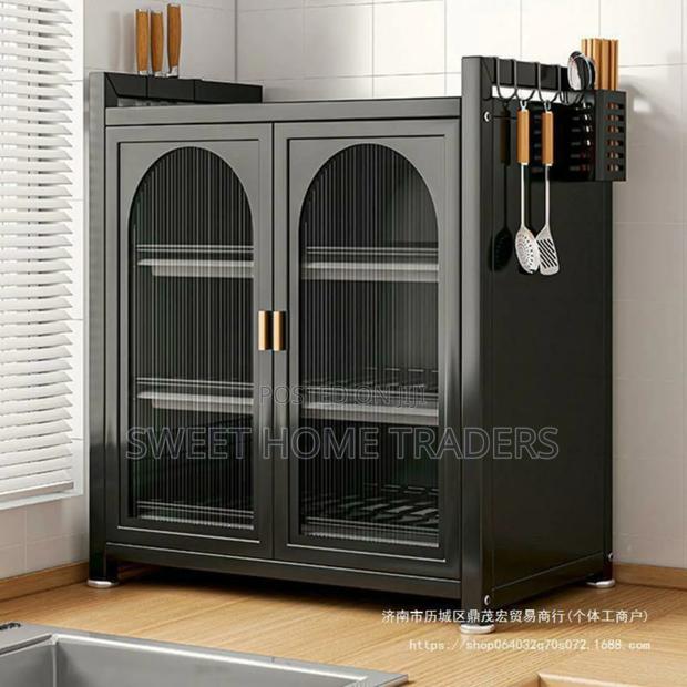 Minimalist Kitchen Countertop Dish Rack With Drawers - main view