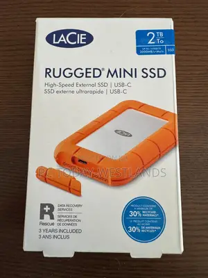 Lacie Rugged Mini Externe SSD 2tb, , 40 Gb/S, 2.000 Mb/S,
