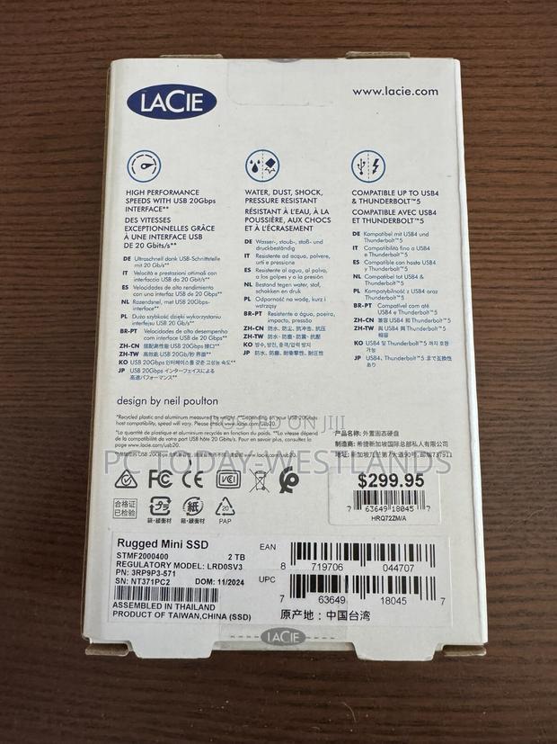 Lacie Rugged Mini Externe SSD 2tb, , 40 Gb/S, 2.000 Mb/S, - thumbnail 2