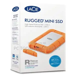 Lacie Rugged Mini Externe SSD 2tb, , 40 Gb/S, 2.000 Mb/S,