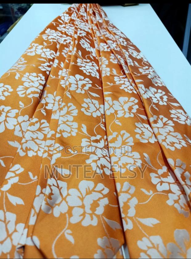 Orange White Floral Executive Single Ties - main view