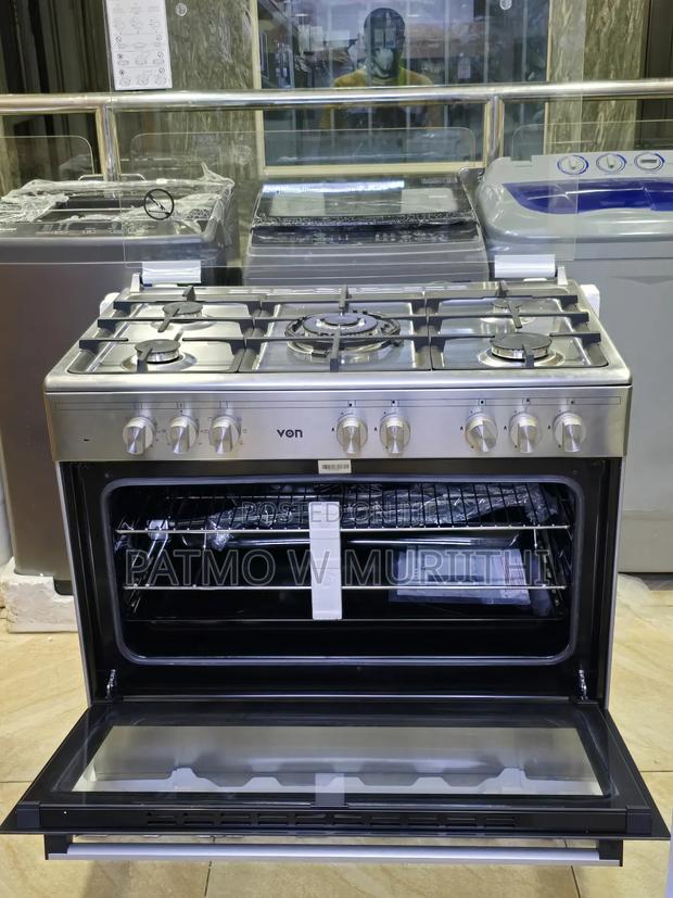 Von 60×90 Standing Cooker 5gas Burner, Full Electric Oven