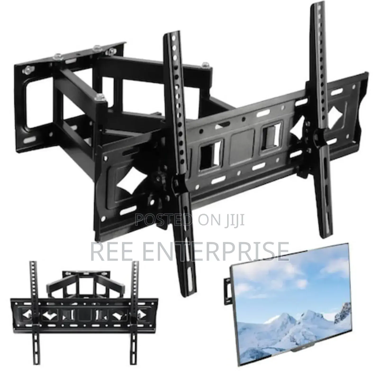 Double Arm 32-80 Heavy Duty Swivel Tilting Fixed Wall Mount