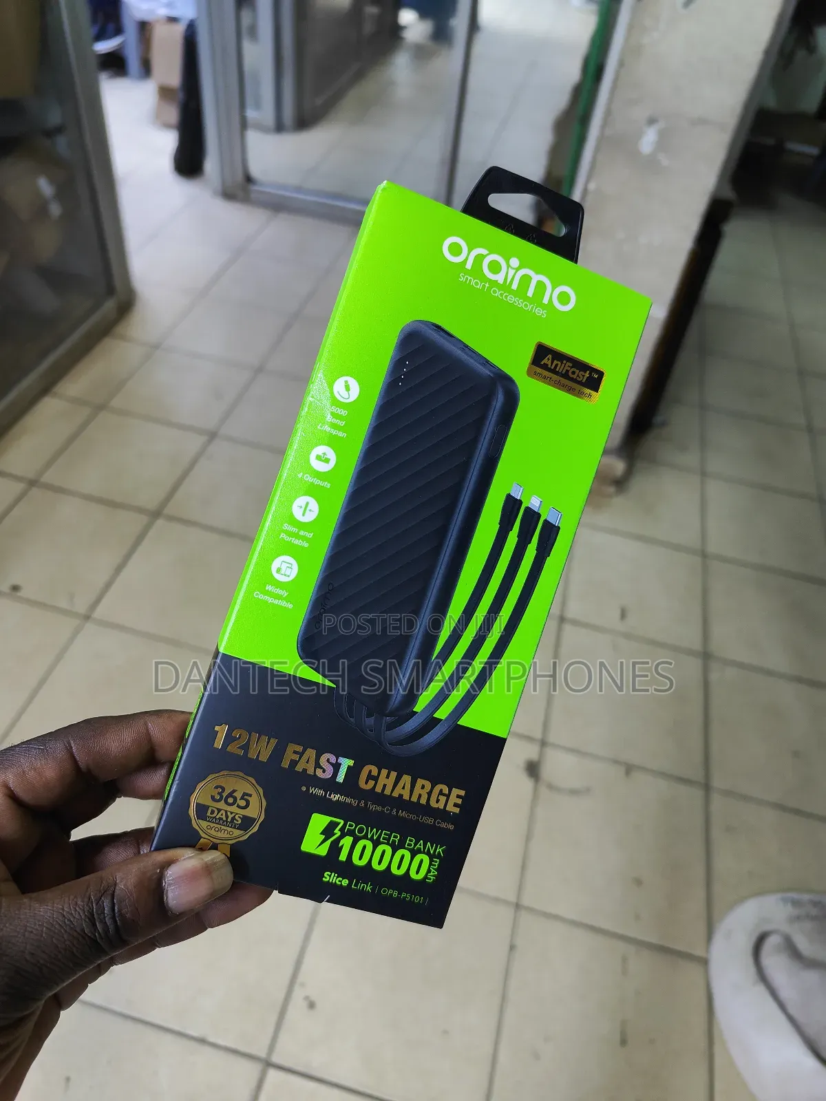 20000 Mah Oraimo Power Bank.
