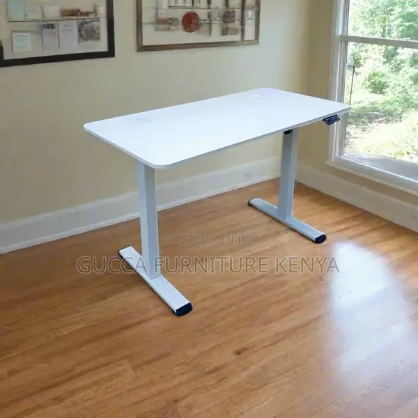 Office Desk:Ergonomic Adjustable Desk Sit-Stand Workstation