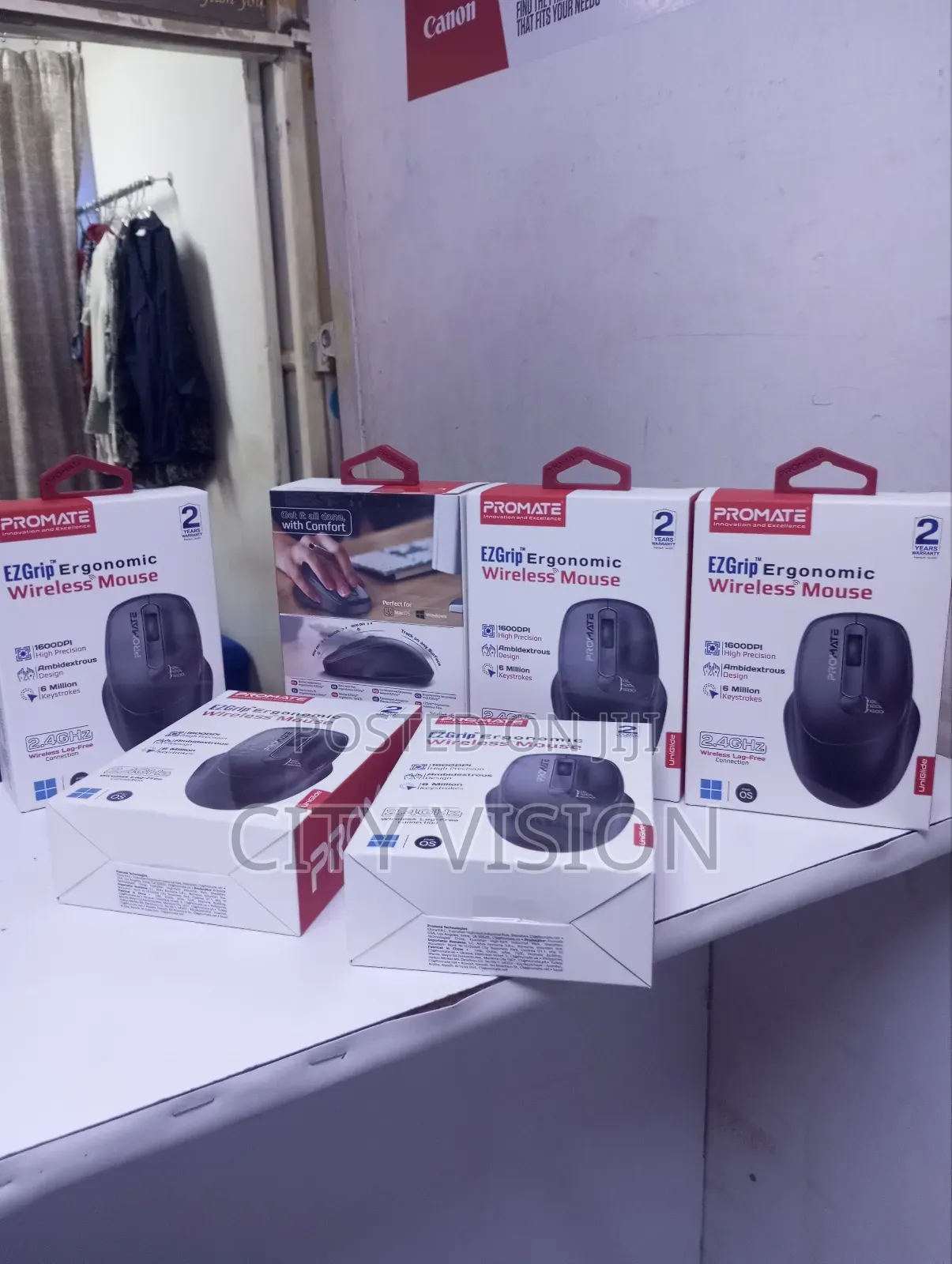 Promate 1600dpi Contoured Wireless Mouse (Cursor