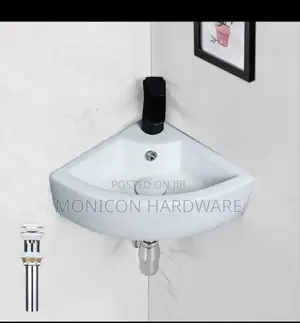 Corner Sink and Black Matt Mixer Tap