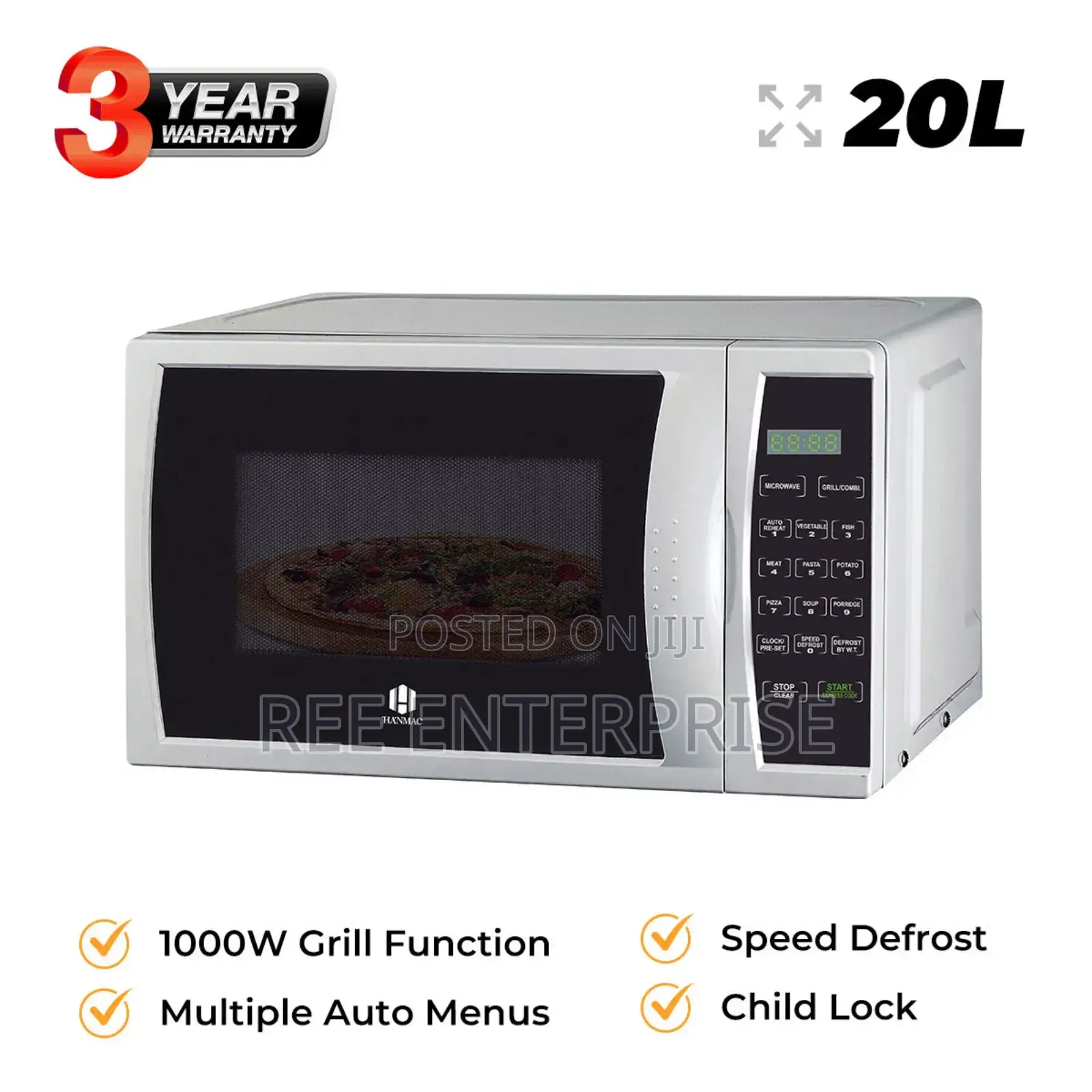 20l Digital Plus Grill Microwave Hanmac