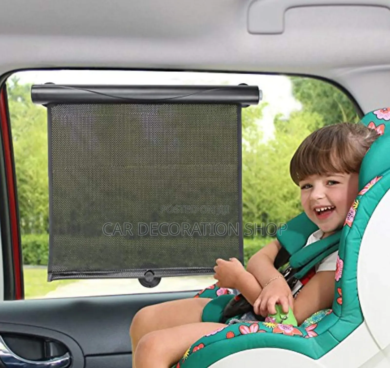 2-Pack Black Retractable Side Window Sunshade Uv Block