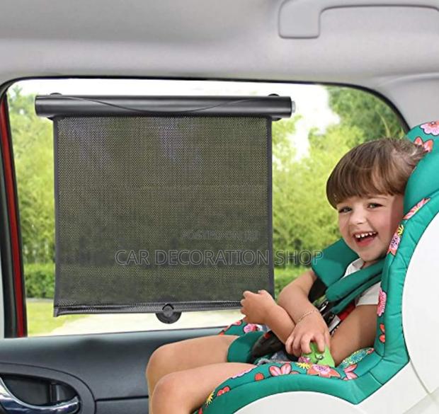 2-Pack Black Retractable Side Window Sunshade Uv Block - main view