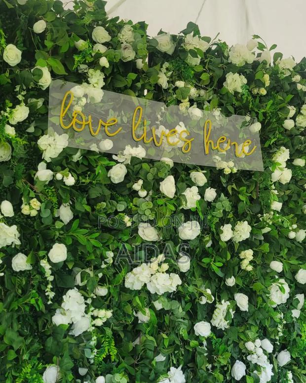 Lush Green Flower Wall Backdrop for Hire - thumbnail 2