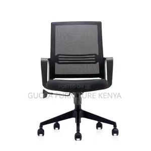 Office Chair:Captain Office Mesh With Upholstered Finish