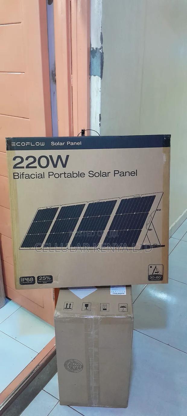 Ecoflow 220w Bifacial Portable Solar Panel - main view