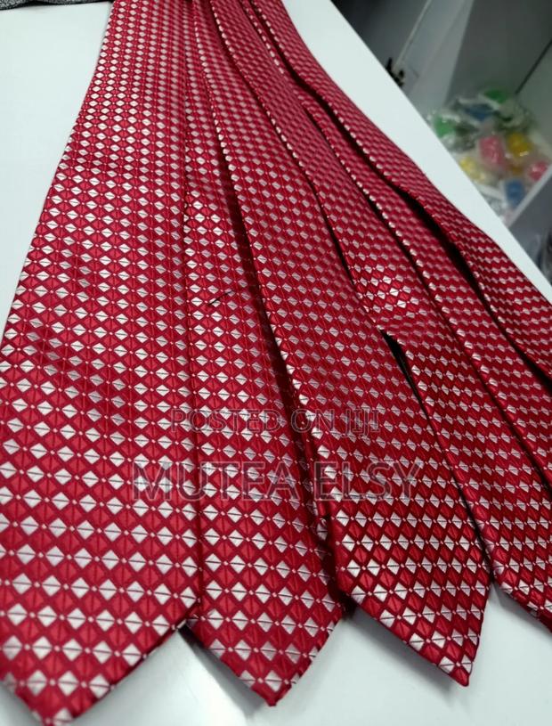 Red White Khazna Executive Single Ties. - main view
