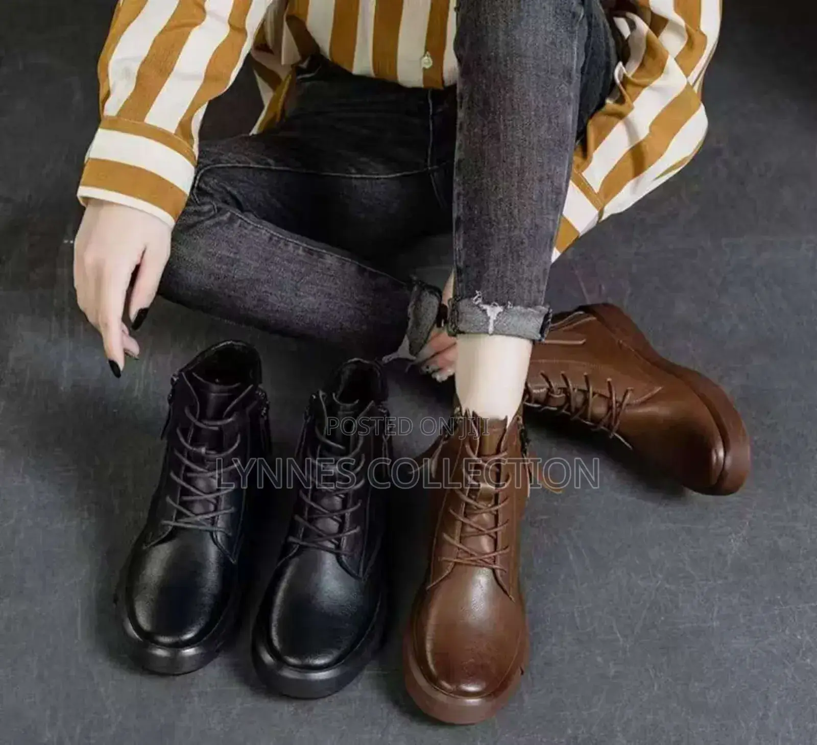 Ladies Leather Cash Boots